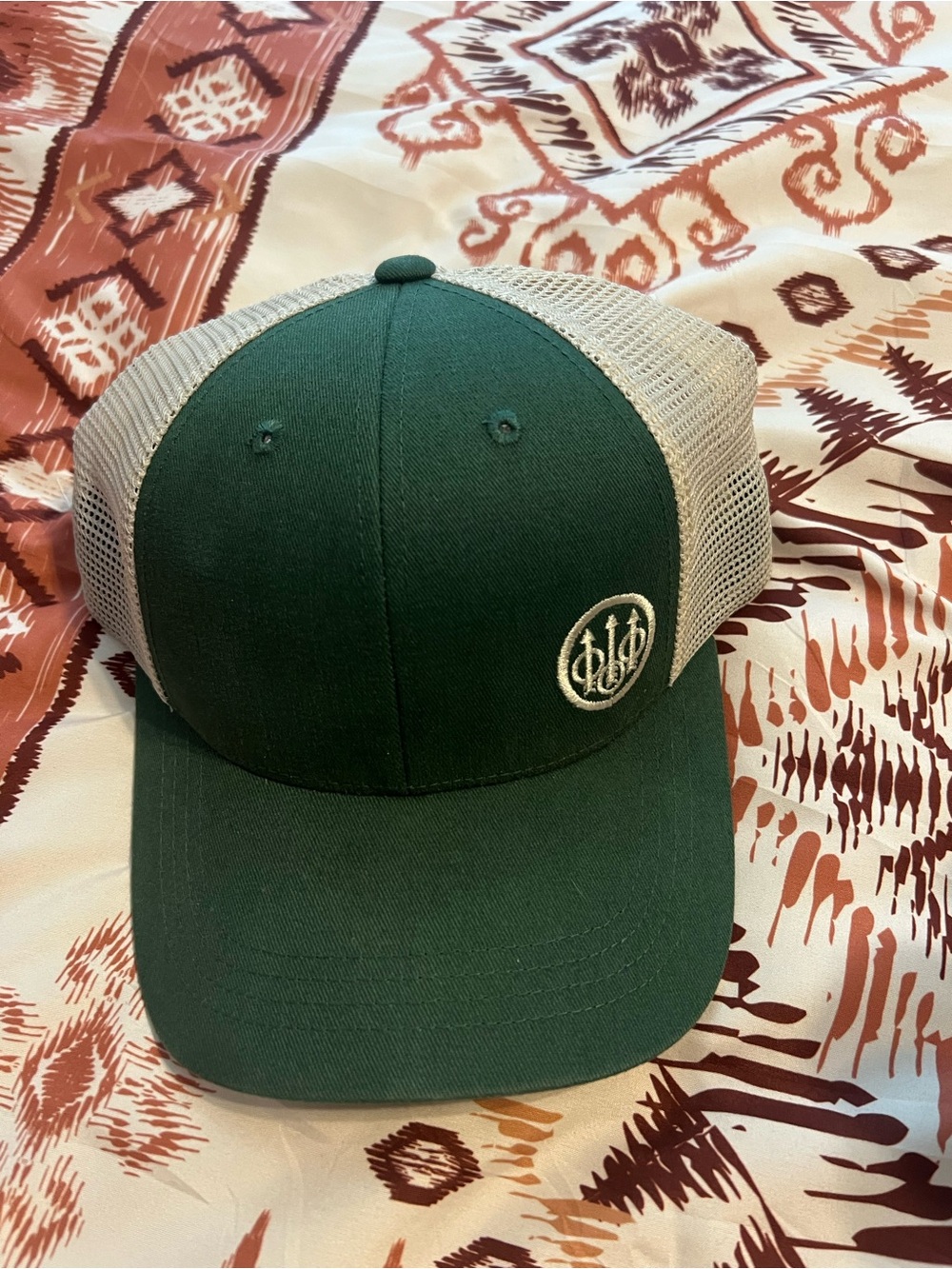 Green Trucker Cap with Beige Mesh - Beretta